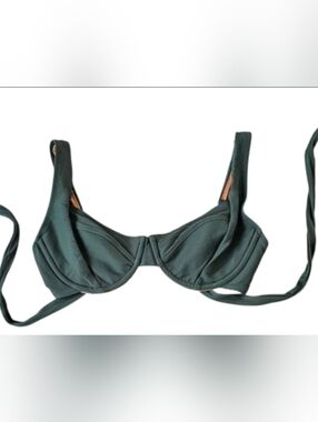 NWOT J. Crew Dark Green Bikini Top